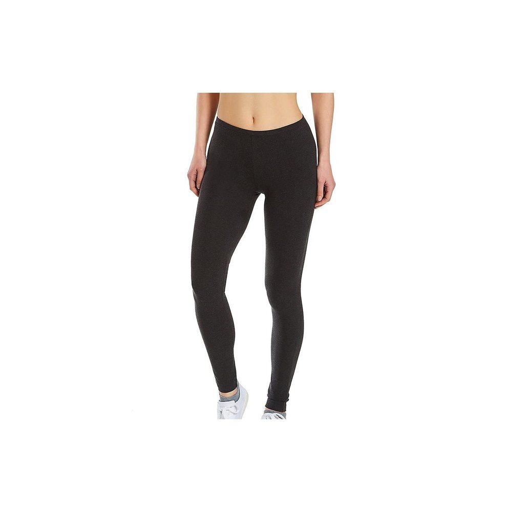 HUE Women's Cotton Leggings, Graphite Heather, Extra Large